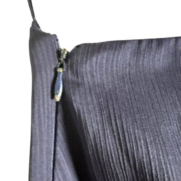 Sachin & Babi Chelsea Navy Blue Bow One Shoulder Sleeveless Formal Gown Size 2 - Picture 9 of 16